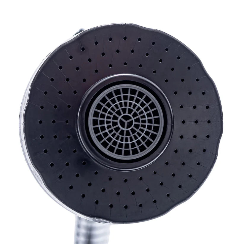 Baterie chiuvetă Naimeed pentru o singură alimentare (apă caldă sau rece) – design modern, rotire 360° și 2 moduri de jet, Argintiu ❘ D6183