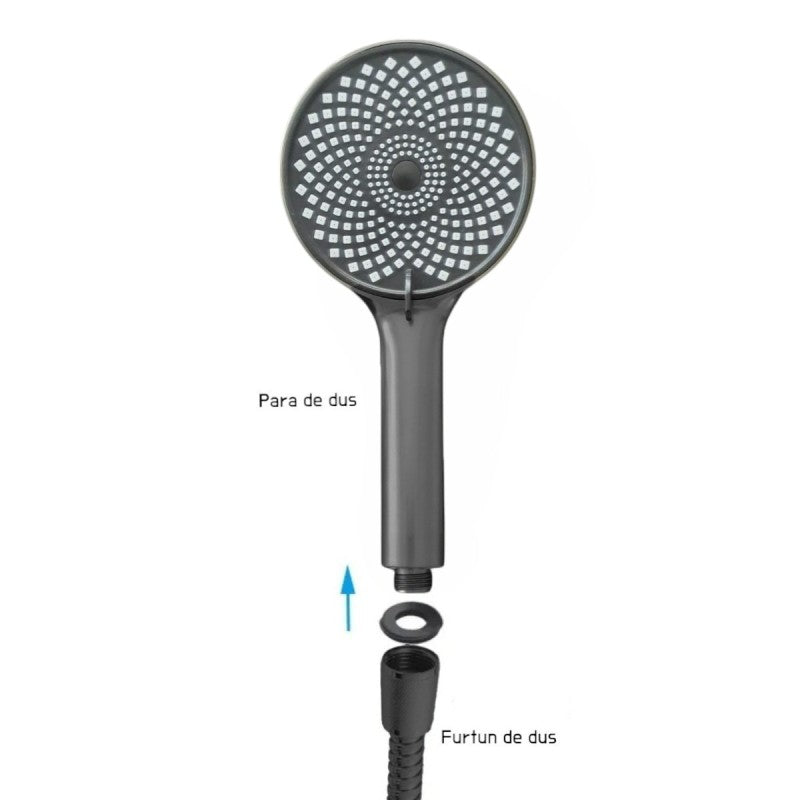 Pachet: Pară de duș universală + Cap robinet aerator universal ❘ D6188 / D4413