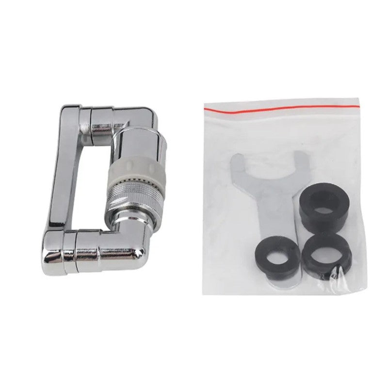 Set: Cap robinet aerator universal + Extensie pivotantă, Argintiu ❘ D4413/D6192