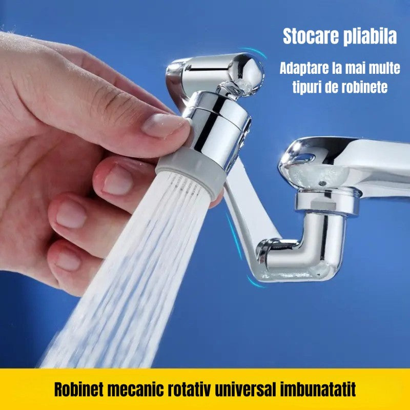 Set: Cap robinet aerator universal + Extensie pivotantă, Argintiu ❘ D4413/D6192