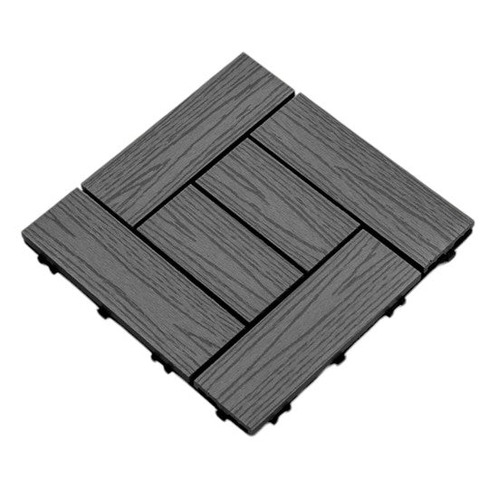 Dală deck terasă WPC, 30x30x2cm, aspect lemn natural, ultra-rezistentă ❘
