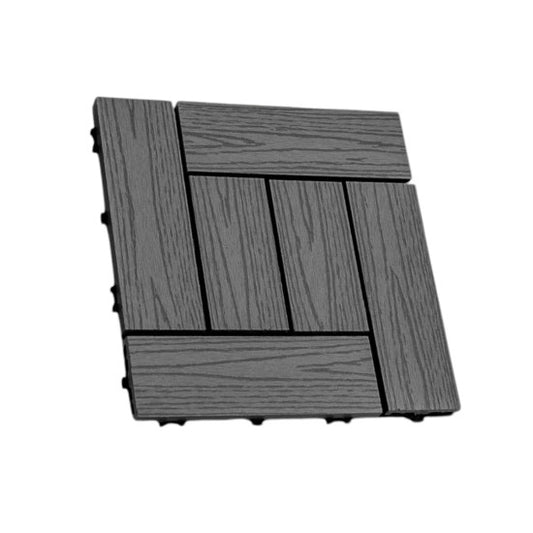 Dală deck terasă WPC, 30x30x2cm, aspect lemn natural, ultra-rezistentă ❘