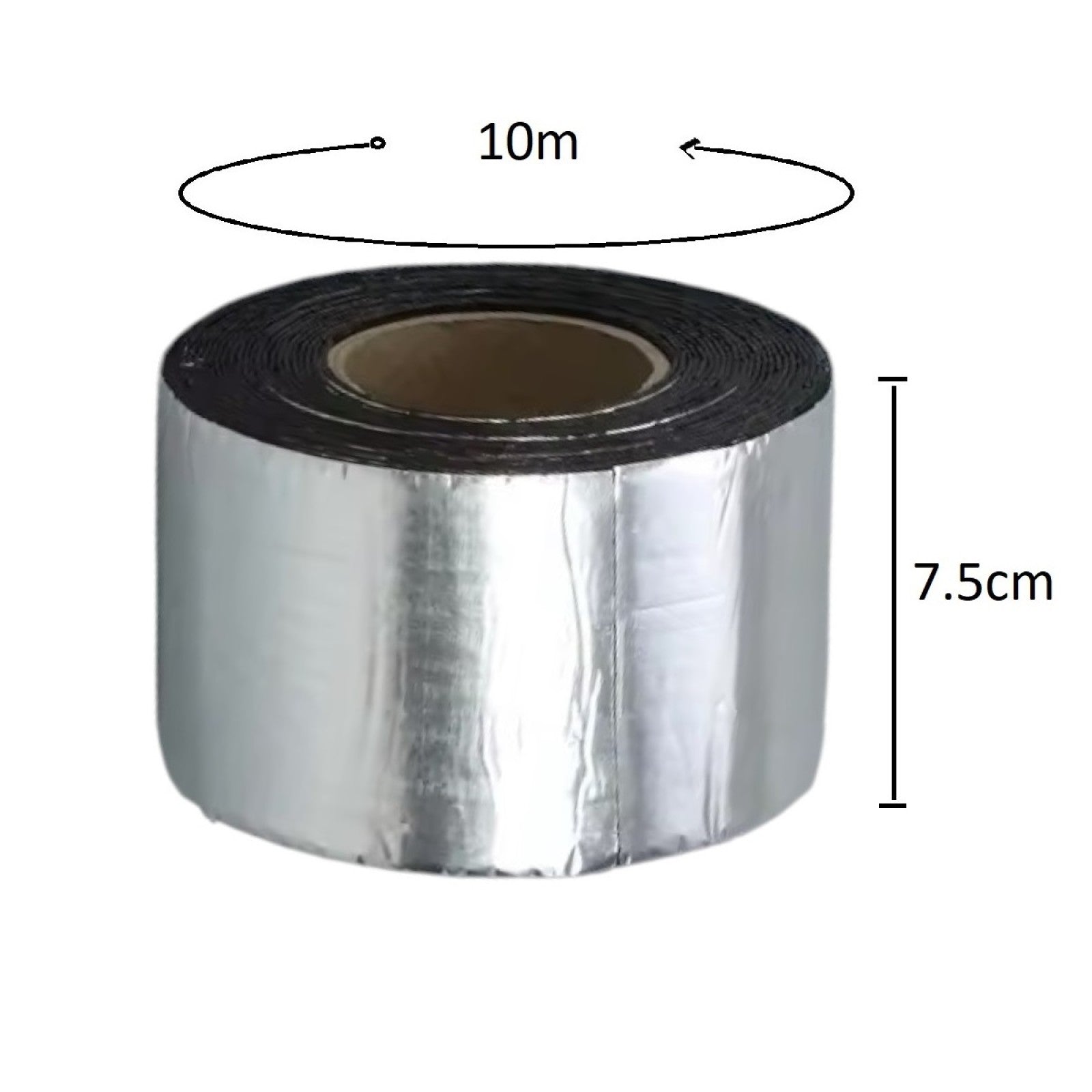 Set 2 x Bandă adezivă de aluminiu Naimeed D6462 – Impermeabilă, izolatoare, 10 m x 7.5 cm x 1 mm, cu adeziv butilic | D6462