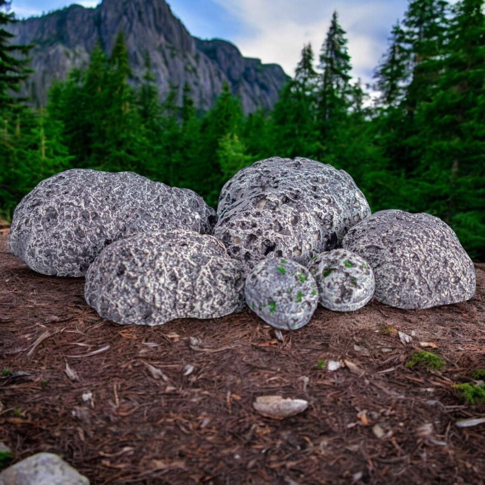 Pachet 2 x set 6 Pietre decorative din polistiren ❘ D6532