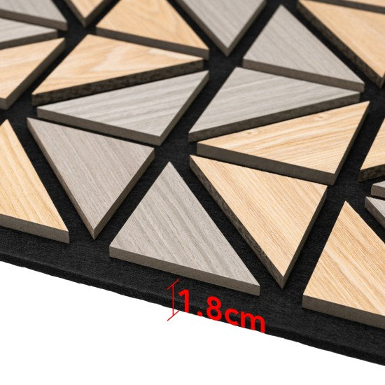Set 5 Panouri Riflaje Acustice Decorative, MDF și Pâslă, 50x50x1.8cm, Multiple Variante ❘ D6752 / D6751 / D67510