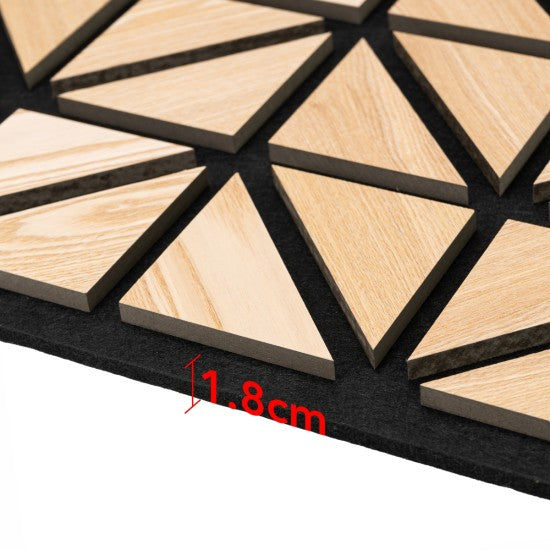 Set 5 Panouri Riflaje Acustice Decorative, MDF și Pâslă, 50x50x1.8cm, Multiple Variante ❘ D6752 / D6751 / D67510