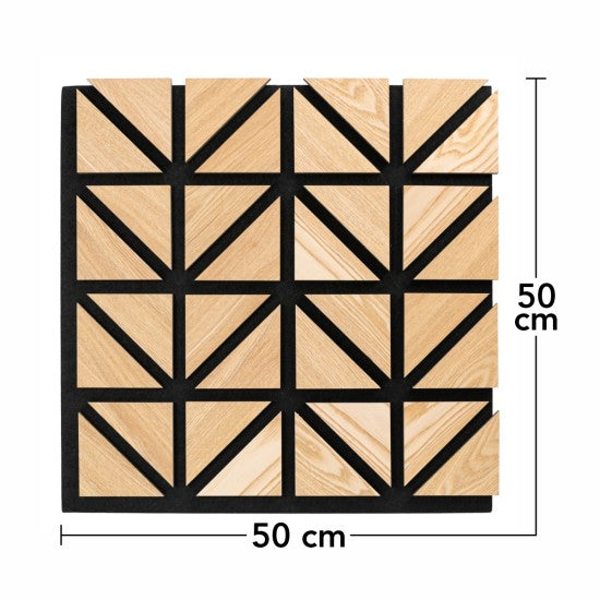 Set 5 Panouri Riflaje Acustice Decorative, MDF și Pâslă, 50x50x1.8cm, Multiple Variante ❘ D6752 / D6751 / D67510