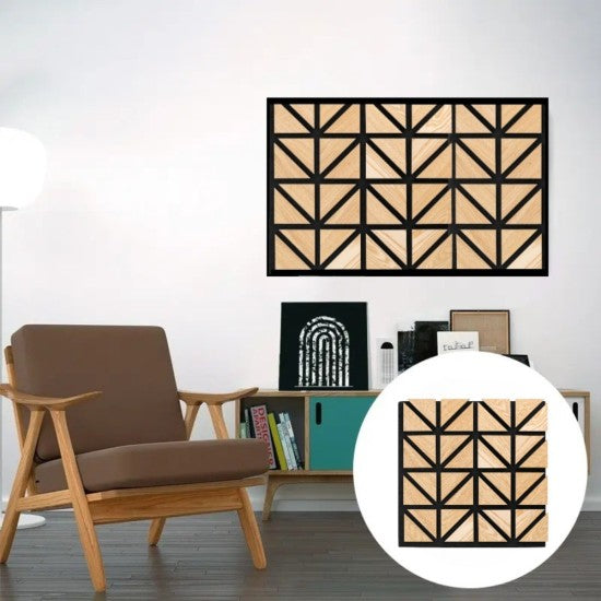 Set 5 Panouri Riflaje Acustice Decorative, MDF și Pâslă, 50x50x1.8cm, Multiple Variante ❘ D6752 / D6751 / D67510