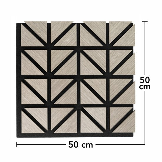 Set 5 Panouri Riflaje Acustice Decorative, MDF și Pâslă, 50x50x1.8cm, Multiple Variante ❘ D6752 / D6751 / D67510