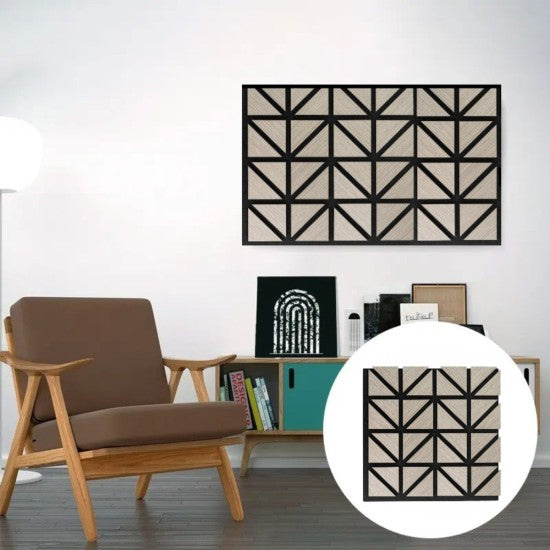 Set 5 Panouri Riflaje Acustice Decorative, MDF și Pâslă, 50x50x1.8cm, Multiple Variante ❘ D6752 / D6751 / D67510