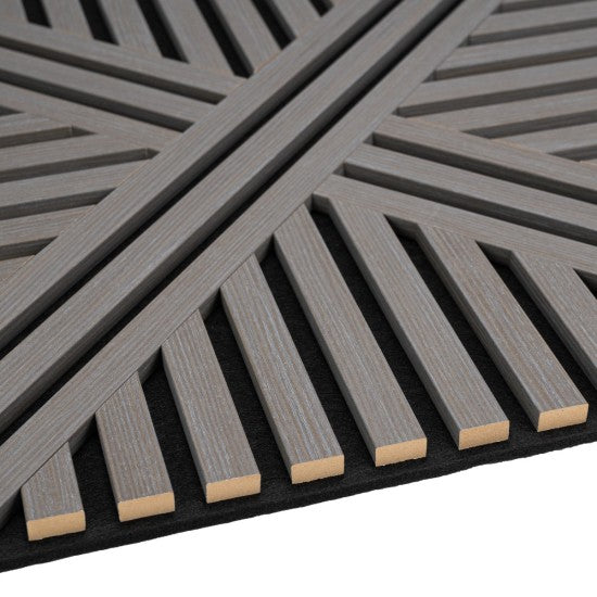 Set 5 Panouri Riflaje Acustice Decorative, MDF și Pâslă, 60x60x1.8cm, Multiple Variante ❘ D6766 / D6765 / D6770 / D6767