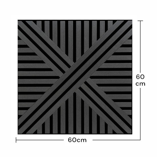 Set 5 Panouri Riflaje Acustice Decorative, MDF și Pâslă, 60x60x1.8cm, Multiple Variante ❘ D6766 / D6765 / D6770 / D6767