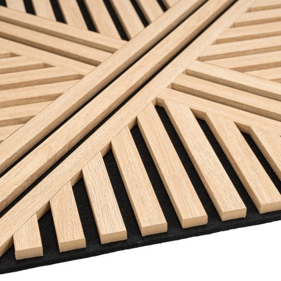 Set 5 Panouri Riflaje Acustice Decorative, MDF și Pâslă, 60x60x1.8cm, Multiple Variante ❘ D6766 / D6765 / D6770 / D6767