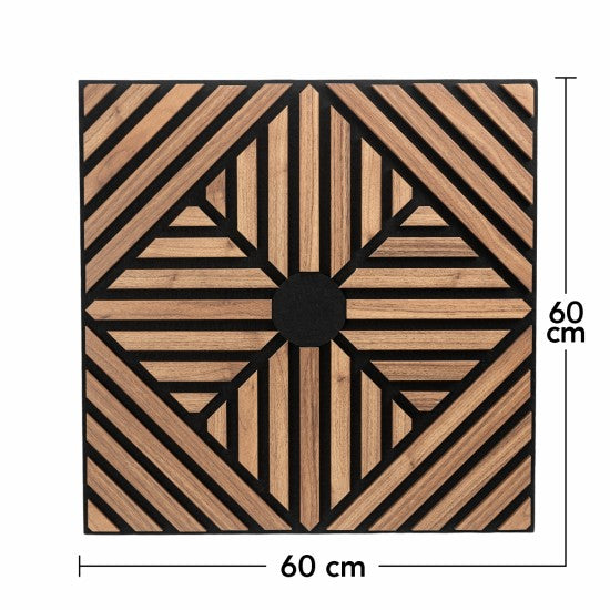 Set 5 Panouri Riflaje Acustice Decorative, MDF și Pâslă, 60x60x1.8cm, Multiple Variante ❘ D6766 / D6765 / D6770 / D6767