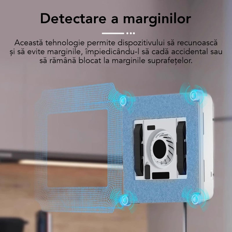 Robot Curățare Geamuri Liectroux YW710, 2500Pa, Baterie 650 mAh, Protecție Anti-Cădere, Autonomie 30 min, Capacitate 90ml, 215 x 215 x 63 mm / D6811