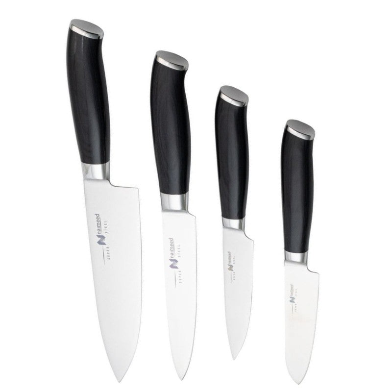Set 4 Cuțite Profesionale cu Suport Magnetic, din Oțel Inoxidabil ❘ D6832