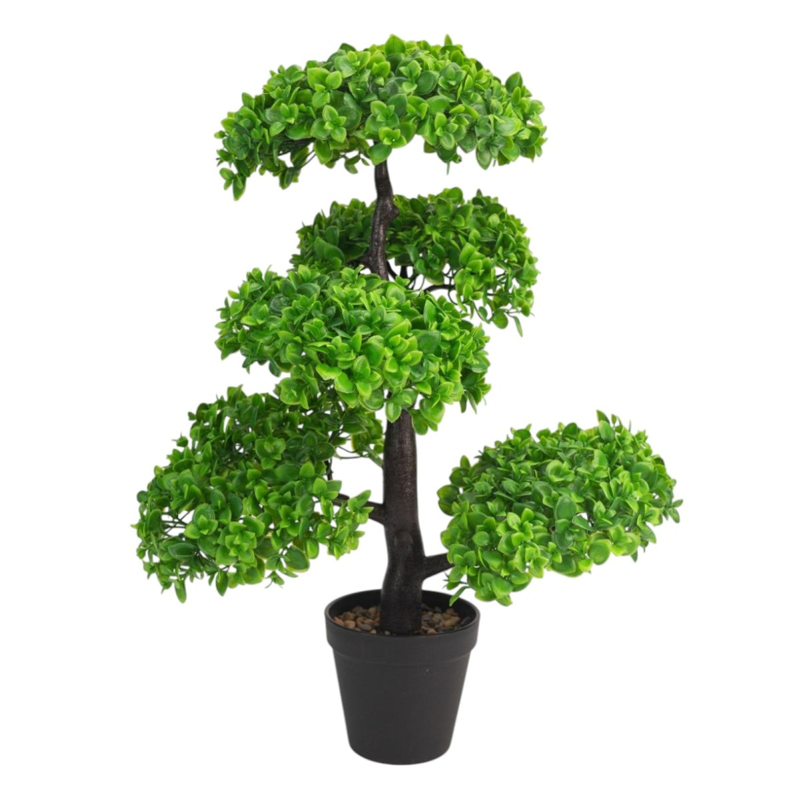 Copac artificial - tip Crassula, cu ghiveci, 50x12 cm, Verde ❘ D6914-copac-verde