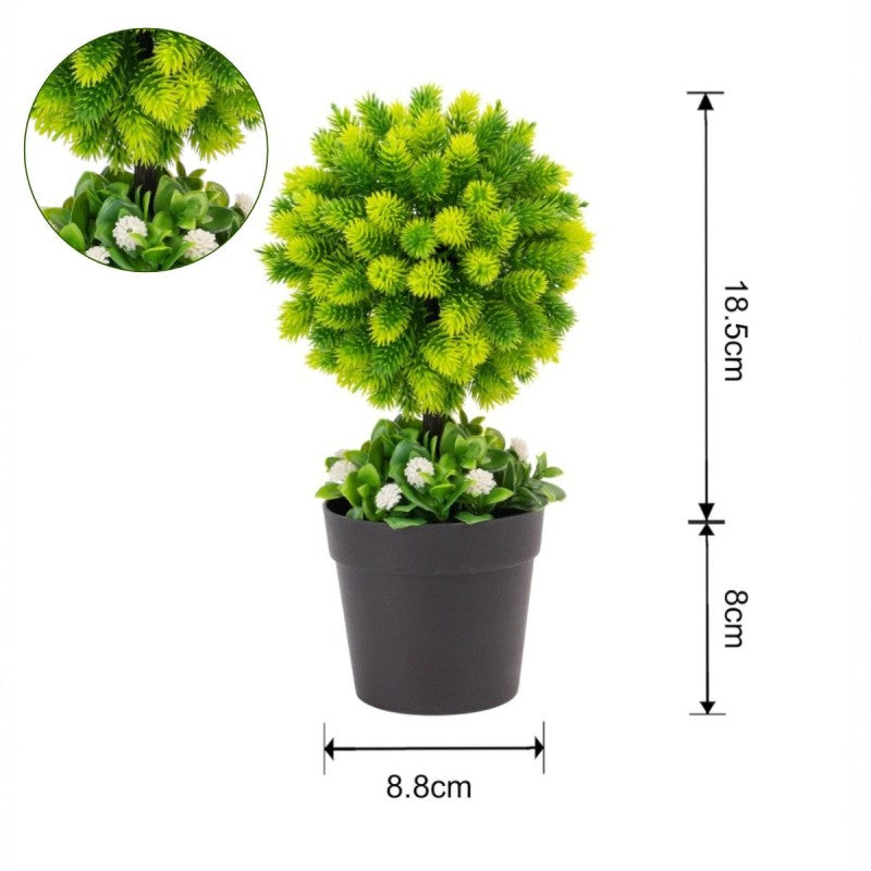 Pachet: 3 x Copac Artificial, cu ghiveci, 24x8 cm ❘ D6918 / D6919/ D6917