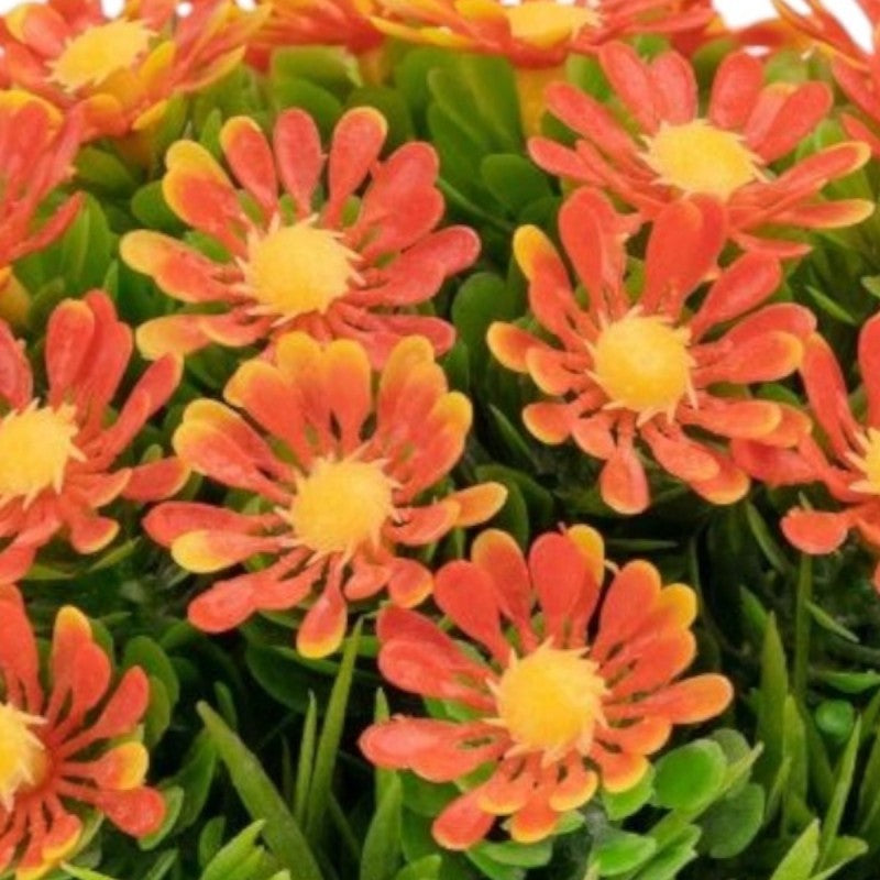 Set 3 x Plantă artificială cu aspect natural și ghiveci de hârtie, 12x10 cm, diverse culori ❘ D69__