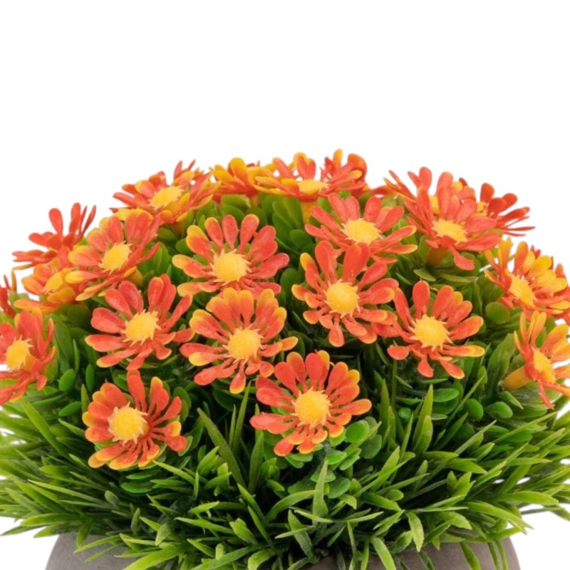 Set 3 x Plantă artificială cu aspect natural și ghiveci de hârtie, 12x10 cm, diverse culori ❘ D69__