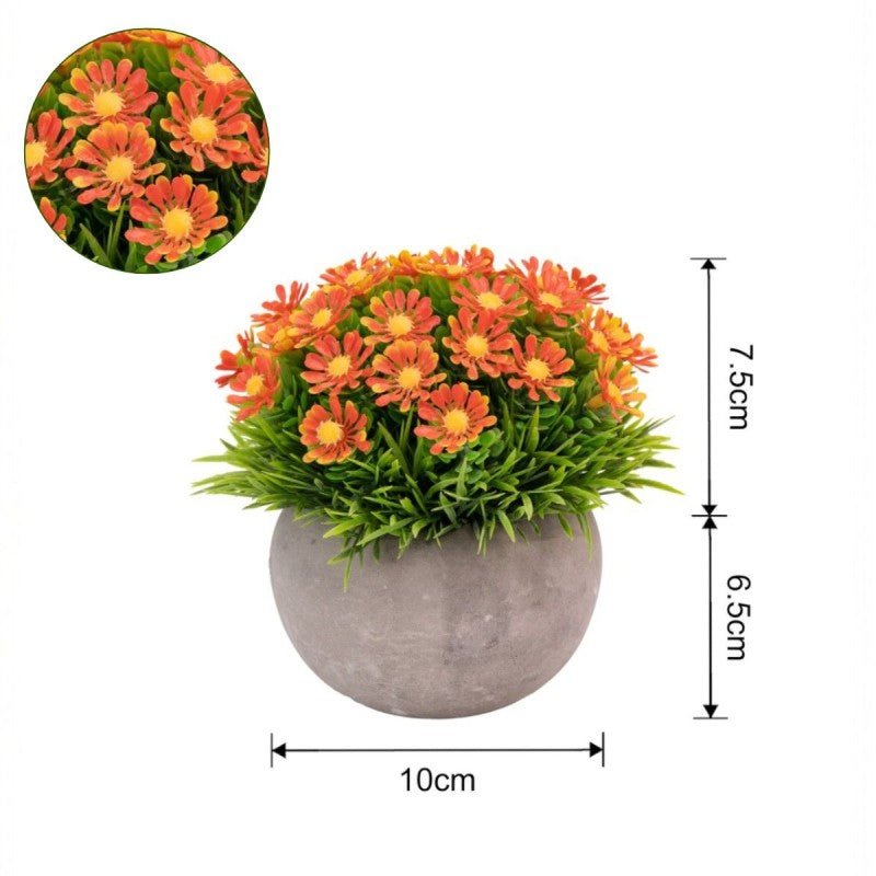 Pachet: 3 x Plante Artificiale, ghiveci de hârtie, 12x10 cm ❘ D6928 / D6927 / D6930