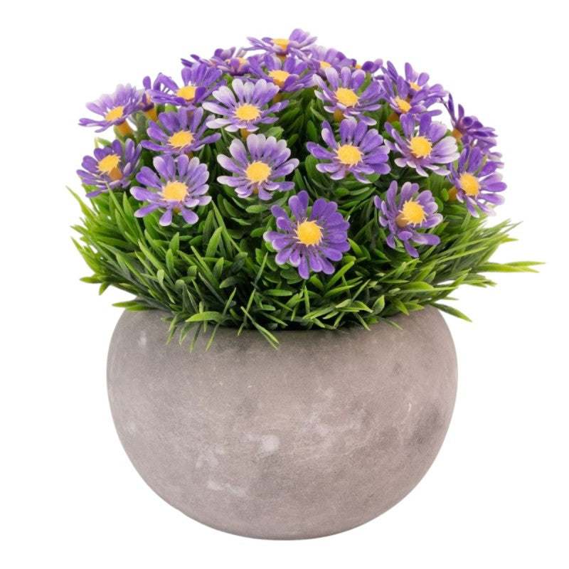 Pachet: 3 x Plante Artificiale, ghiveci de hârtie, 12x10 cm ❘ D6928 / D6927 / D6930
