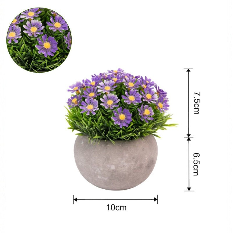 Pachet: 3 x Plante Artificiale, ghiveci de hârtie, 12x10 cm ❘ D6928 / D6927 / D6930