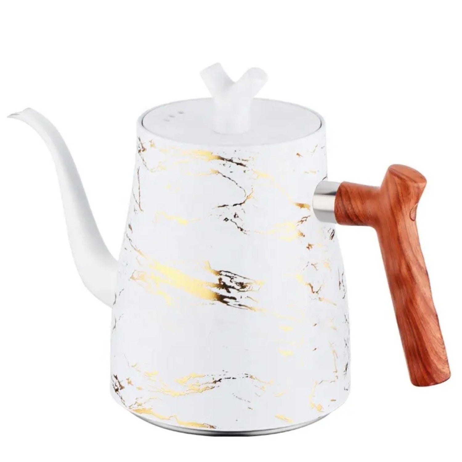 Ceainic cu Capac, Design Elegant, Oțel Inoxidabil/Plastic, 1500ml, 16.5x13x10cm, Diverse Culori ❘ D6971 / D6972