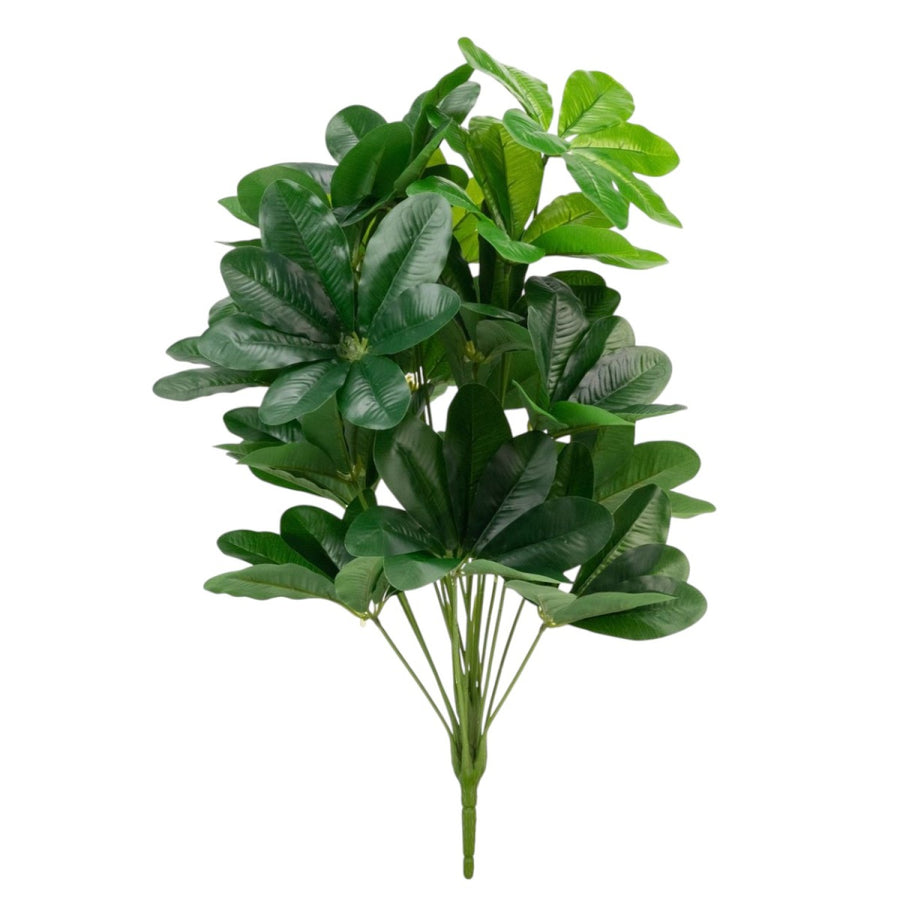 Plantă decorativă artificială, fără ghiveci, tip Schefflera, 90 cm, Verde ❘ D7025