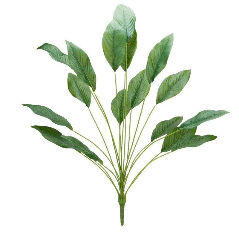 Plantă decorativă artificială, fără ghiveci, tip Spathiphyllum, 90 cm, Verde ❘ D7026