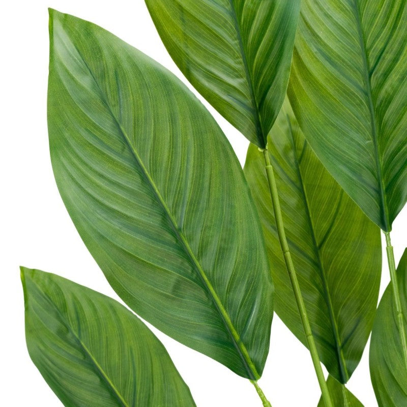 Plantă decorativă artificială, fără ghiveci, tip Spathiphyllum, 90 cm, Verde ❘ D7026