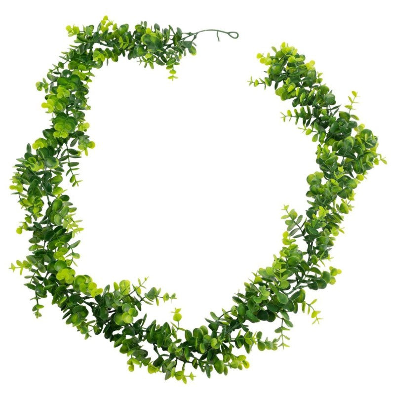 SET: 2 Ghirlande tip Eucalipt, 1.7 m, Maro/Verde + CADOU Cuier decorativ, 10 cm ❘ D7030/D7029/D62