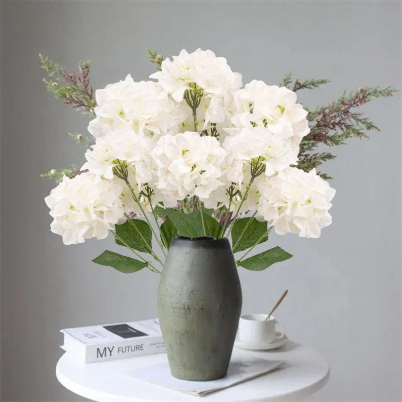 Buchet hortensie artificială cu 5 ramuri și 6 capete, 50 cm ❘ diverse culori