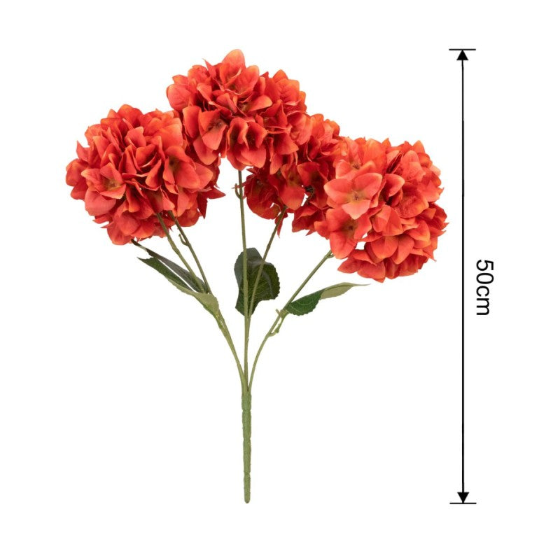 Buchet hortensie artificială cu 5 ramuri și 6 capete, 50 cm ❘ diverse culori