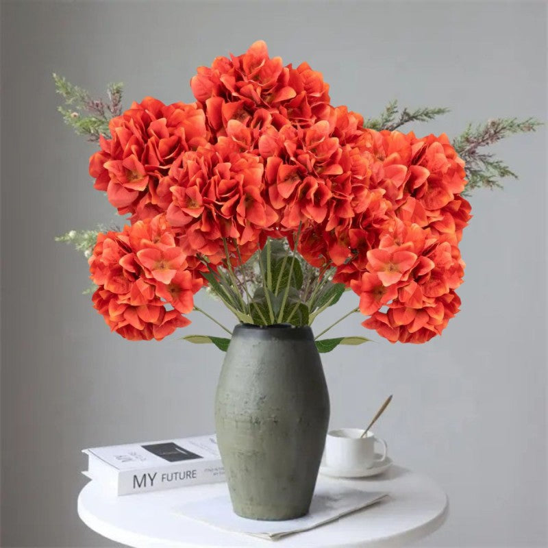 Buchet hortensie artificială cu 5 ramuri și 6 capete, 50 cm ❘ diverse culori
