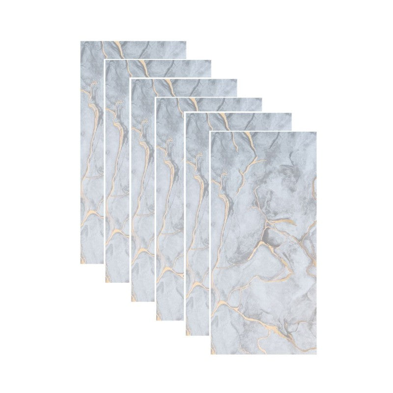 Set 6 panouri decorative autoadezive cu folie de aluminiu, efect marmură, suprafața acoperită 1.08 m², 60x30 cm, diverse culori ❘ D71__