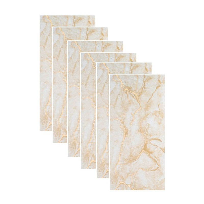 Set 6 panouri decorative autoadezive cu folie de aluminiu, efect marmură, suprafața acoperită 1.08 m², 60x30 cm, diverse culori ❘ D71__