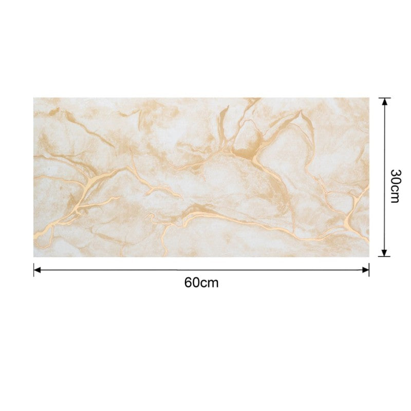 Set 6 panouri decorative autoadezive cu folie de aluminiu, efect marmură, suprafața acoperită 1.08 m², 60x30 cm, diverse culori ❘ D71__