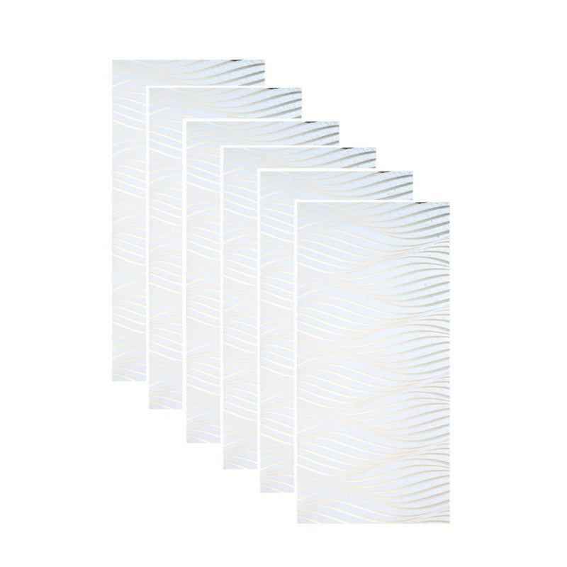 Set 6 Panouri Decorative Autoadezive cu Folie de Aluminiu, Efect Marmură, Suprafață Acoperită 1.08 m², 60x30 cm, Diverse Modele ❘ D7108 / D7107 / D7106