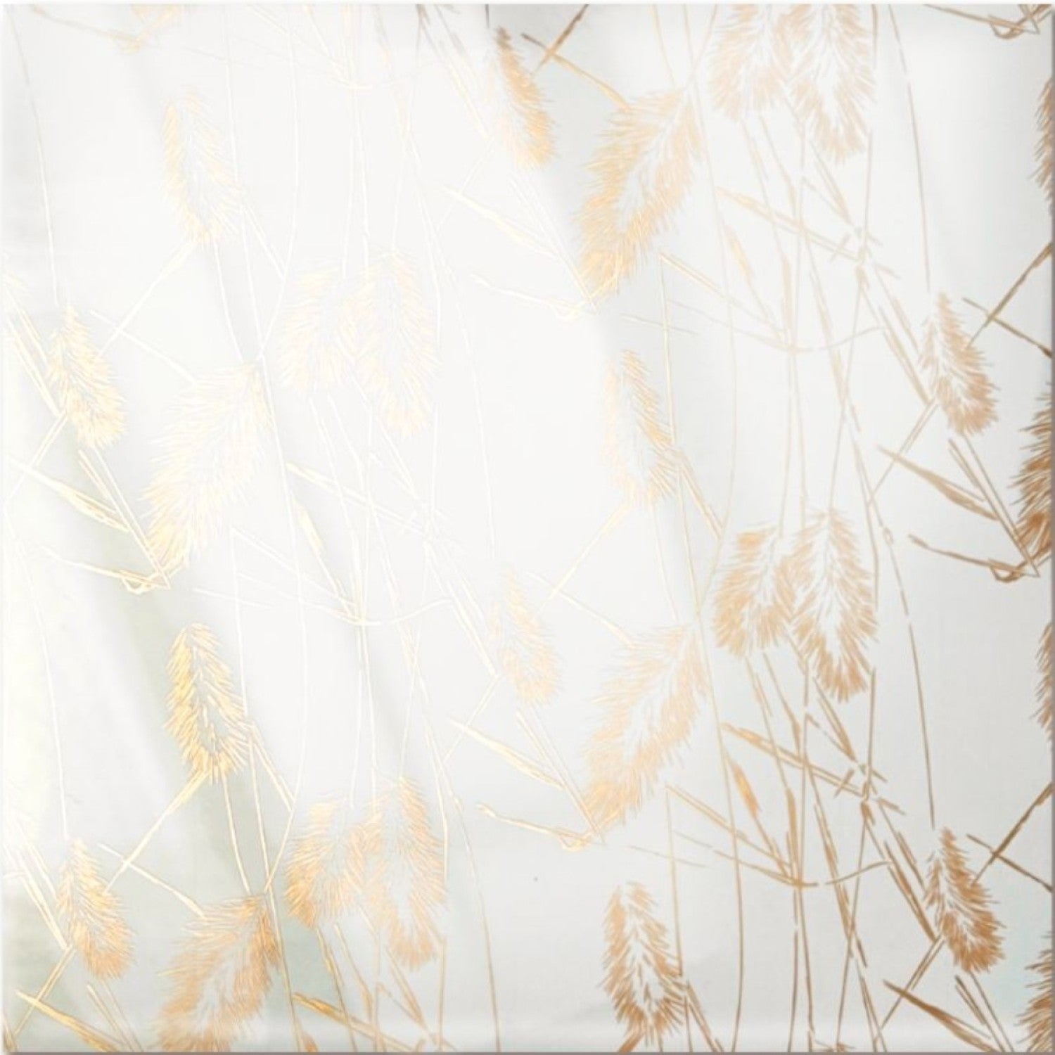 Set 6 panouri decorative autoadezive cu folie de aluminiu, model cu pene, suprafața acoperită 1.08 m², 60x30 cm, Gri/Verde/Alb ❘ D7114-Set6 / D7115-Set6 /  D7109-Set6