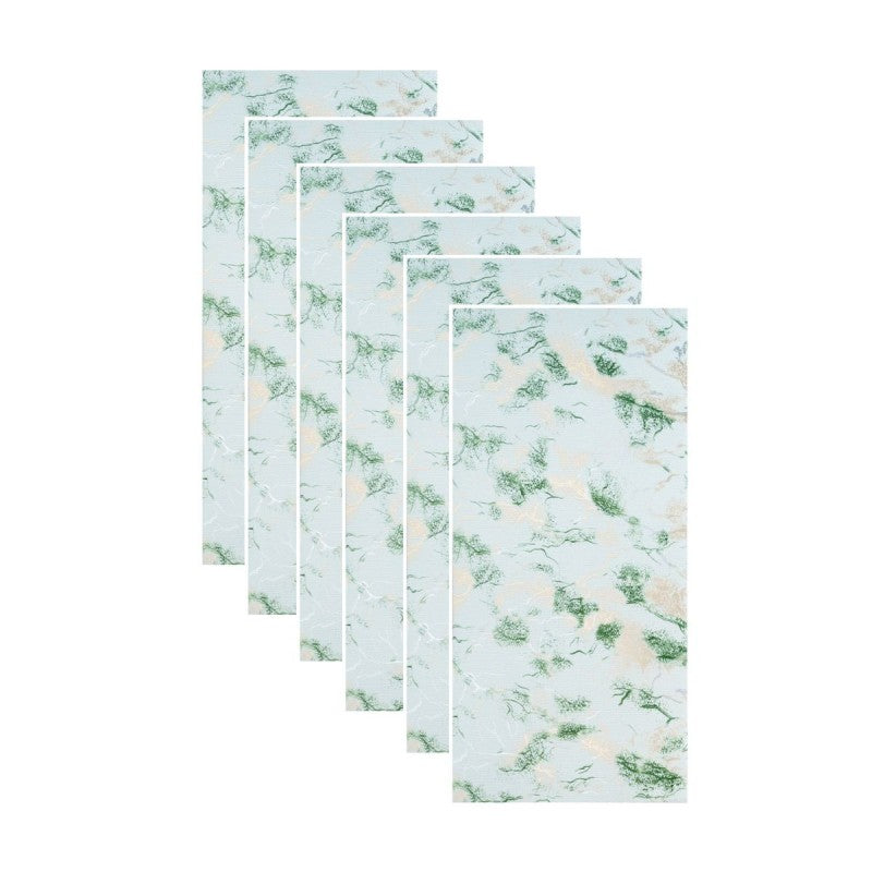 Set 6 panouri decorative autoadezive cu folie de aluminiu, efect marmură, suprafața acoperită 1.08 m², 60x30 cm, diverse culori ❘ D71__