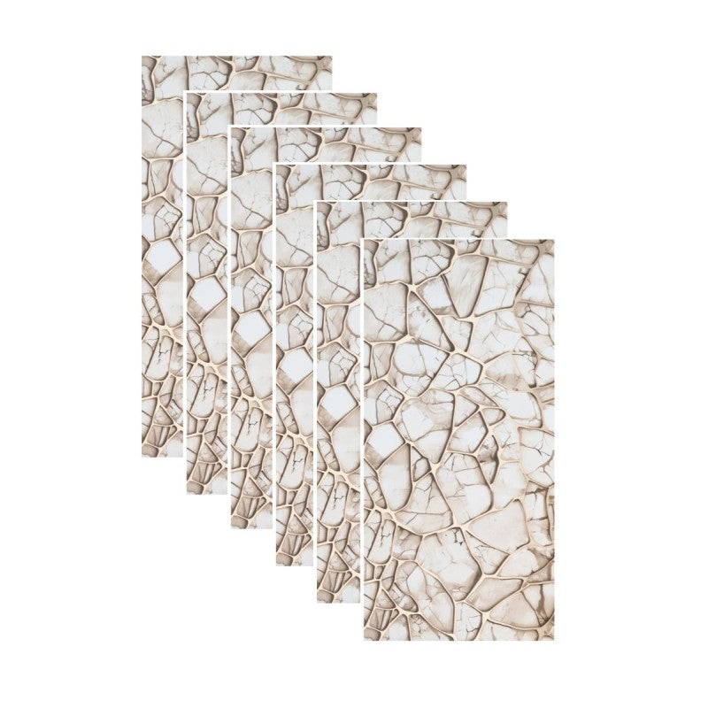 Set 6 panouri decorative autoadezive cu folie de aluminiu, efect marmură, suprafața acoperită 1.08 m², 60x30 cm, diverse culori ❘ D71__