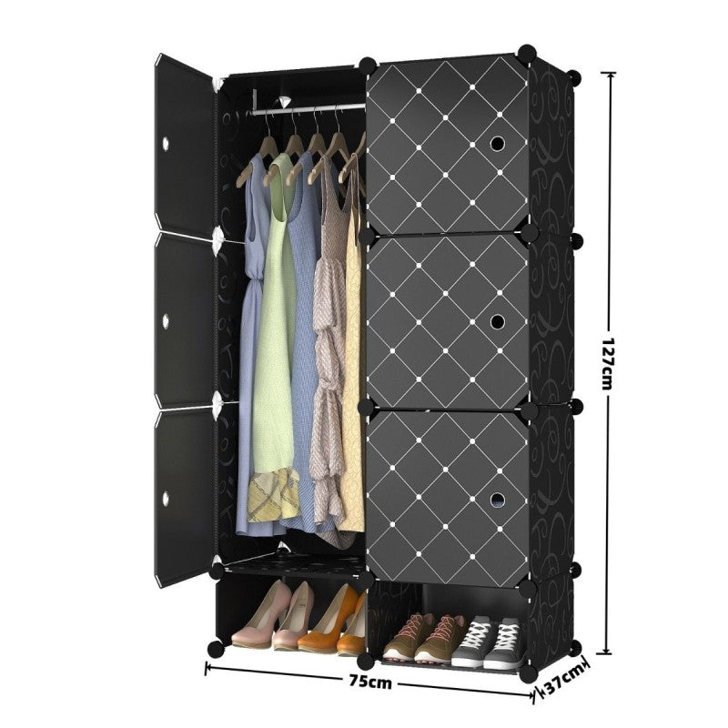 Dulap Modular, 6 Uși, Naimeed, 127x75x37 cm, Multiple Culori