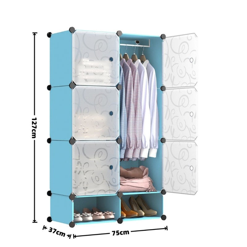 Dulap Modular, 6 Uși, Naimeed, 127x75x37 cm, Multiple Culori