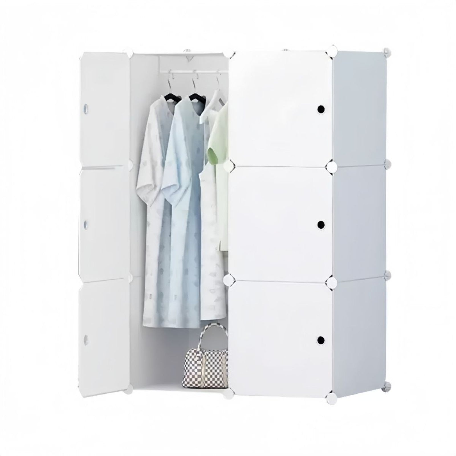 Dulap Modular, 6 Usi, 110x75x37cm, Alb ❘  D7152