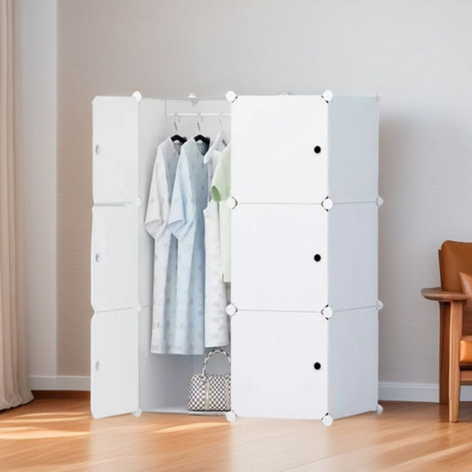 Dulap Modular, 6 Usi, 110x75x37cm, Alb ❘  D7152