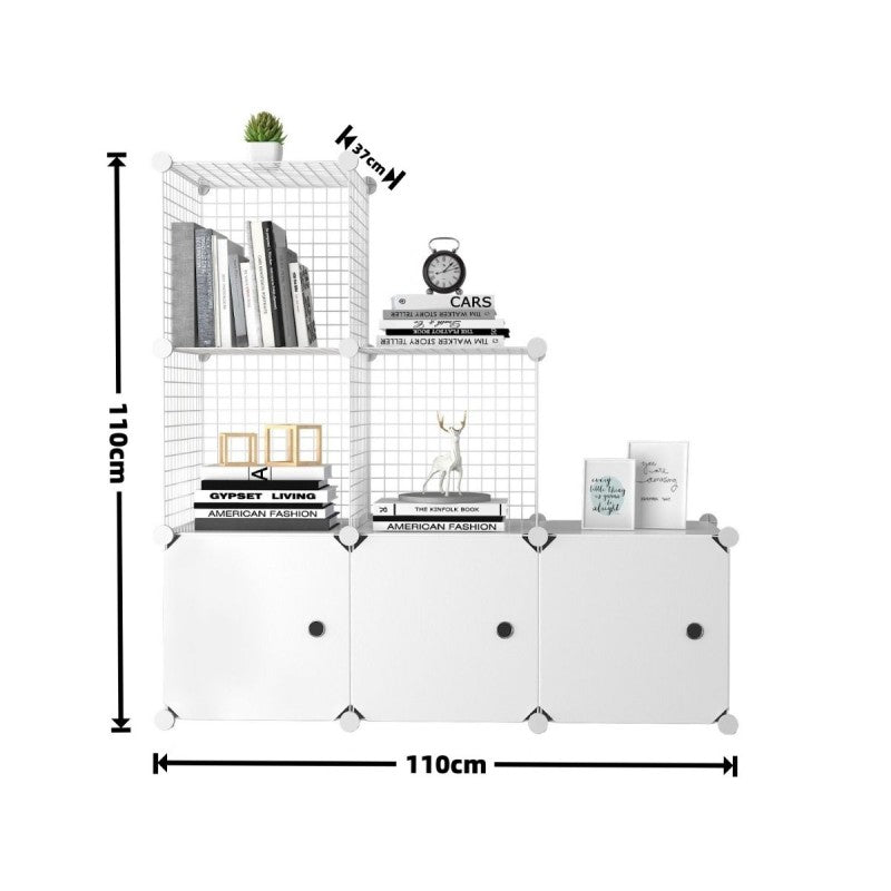 Dulap Modular, 3 Uși, 110x110x37cm , Alb | D7156