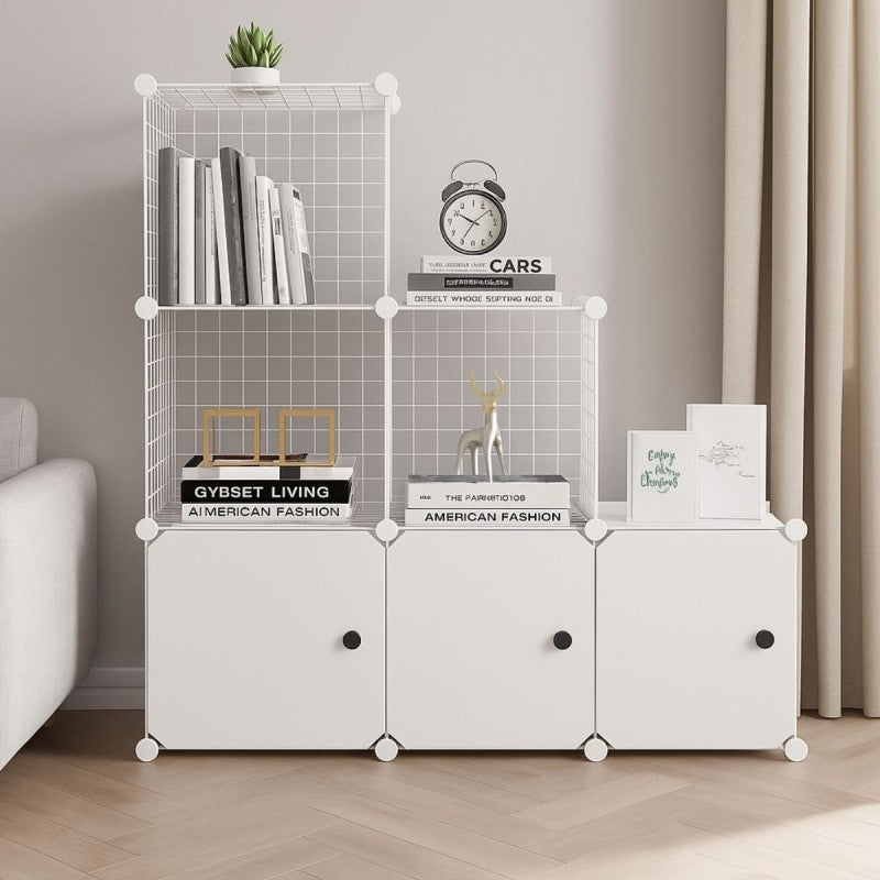 Dulap Modular, 3 Uși, 110x110x37cm , Alb | D7156