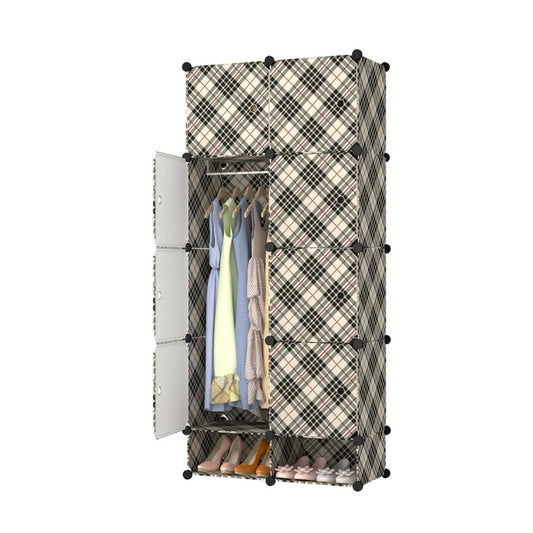 Dulap Modular, 8 Uși, 162x75x37 cm, Crem ❘ D7159-modular