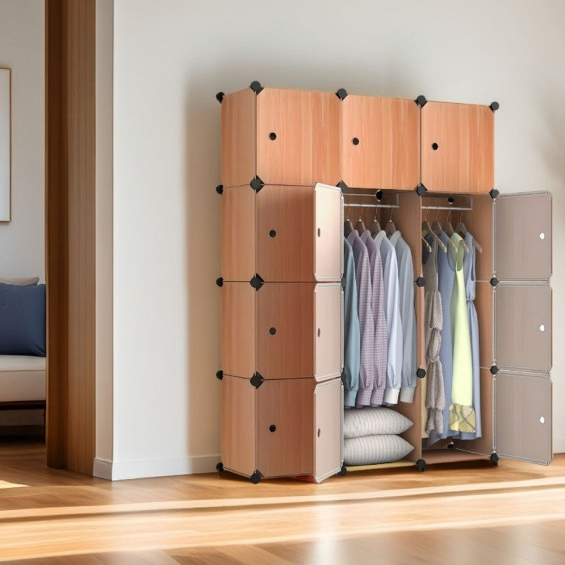 Dulap Modular, 12 Uși, Naimeed, 145x110x37 cm, Portocaliu ❘ D7164-modular